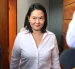 La candidata derechista a la Presidencia de Perú, Keiko Fujimori (c), fue captada el pasado 11 de junio.