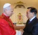 El Papa León XIV reunido con el presidente de Perú, José María Balcázar Zelada, en la Ciudad del Vaticano, 18 de junio de 2026.