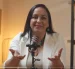 Gabriela Rivadeneira, presidenta de la RC5, anunció la decisión de mantener en reserva las alianzas, el 18 de junio del 2026.