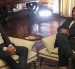 El presidente de la Asamblea Nacional, Jorge Rodríguez (i), habla con la exdiputada Dinorah Figuera durante una reunión este jueves, en Caracas (Venezuela).