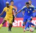 Enner Valencia y Livano Comenencia de Curazao en el estadio de Kansas.