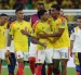 Jugadores de Colombia celebran la victoria ante Congo en el estadio Akron en Guadalajara (México).