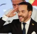 Abelardo de la Espriella reacciona durante la entrega del Consejo Nacional Electoral (CNE) de su credencial como presidente electo de Colombia.