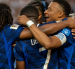 Kylian Mbappe (d) de Francia celebra un gol con sus compañeros durante el Mundial 2026