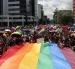 En la marcha por el Día del Orgullo Lgbtiq+, en Quito, en 2025.