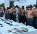 Las autoridades confirmaron que cinco de los aprehendidos registran antecedentes penales por delitos relacionados con tráfico de drogas y robo