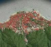Mapa interactivo de la NASA que identifica en rojo edificios de Caraballeda, La Guaira, con más de 75 % de probabilidad de daños tras el terremoto.