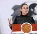 La presidenta de México, Claudia Sheinbaum, habla durante una rueda de prensa este miércoles, en Palacio Nacional de la Ciudad de México (México).