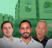 Imagen de los precandidatos a la Alcaldía de Machala, frente a la sede municipal, en el inicio de la contienda rumbo a las elecciones seccionales de 2026.