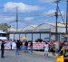 Guasmo sur protesta otra vez contra las expropiaciones por el Quinto Puente.
