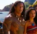 La recién estrenada actriz australiana Catherine Laga’aia, en el papel de Moana, y el corpulento Dwayne Johnson, La Roca, como Maui, protagonizan esta nueva entrega de Disney.