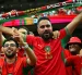 Los aficionados de Marruecos celebran tras el partido de octavos de final del Mundial de la FIFA 2026 entre Canadá y Marruecos.