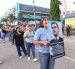 Seguidores de Aquiles Álvarez se reunieron en los exteriores de una clínica en el sur de Guayaquil, este miércoles 8 de julio.
