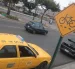 La señalética indica que en la avenida Velasco Ibarra nacía la ciclovía que conectaba con la avenida Barcelona y que fue sacada tras obras de reasfaltado.
