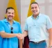 El prefecto de Guayas, Carlos Encalada (izquierda), y el alcalde de Samborondón, Juan José Yúnez, se reunieron este viernes 10 de julio de 2026.