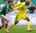 Jayden Adams (der.), con Sudáfrica, en el partido contra México, en el Mundial 2026.