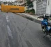 El vehículo pesado bloqueó parcialmente la vía en este sector del norte de Guayaquil.