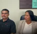Gabriela Menéndez, presidenta de la UNE Guayas, durante la rueda de prensa del 13 de julio sobre las amenazas contra docentes.