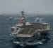 Buques de guerra de la Armada de EE.UU. desplegados en Medio Oriente, tras anunciar que reimpusieron este martes el bloqueo naval a Irán en el estrecho de Ormuz.