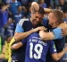 Juan Pablo Ruiz se abraza a Cristian Nasuti y Javier Klimowicz en Emelec.