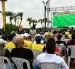 Referencial. Los aficionados podrán disfrutar del partido en pantalla gigante.