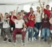 Hinchas españoles apoyaron a su selección a la distancia.