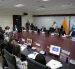 Sesión del COE Nacional en la sede del ECU911 Samborondón, en Guayas, la tarde de este lunes 20 de abril.