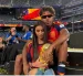 Lamine Yamal junto a Inés García, su novia, tras la victoria de España en la final del Mundial 2026.
