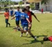 Momentos previos a la agresión durante un partido de fútbol en la Universidad Agraria, en Guayaquil.