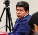 El expresidente de Perú Pedro Castillo reacciona durante una audiencia, en la Sala Penal Especial de la Corte Suprema, en Lima (Perú).