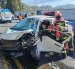 Bomberos de Quito rescataron a una persona atrapada tras el choque entre dos vehículos registrado en la av. General Rumiñahui, puente 3.
