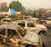 Varios coches calcinados en la localidad de Casavieja (Ávila), este lunes 27 de julio de 2026.