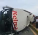 El siniestro de tránsito del bus ocurrió a la altura del redondel en Lomas de Sargentillo.