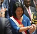 La presidenta de Perú, Keiko Fujimori, sale del Congreso tras posesionarse como presidenta de Perú para el quinquenio 2026-2031 este martes, en Lima (Perú).