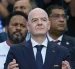 Imagen en la que puede verse al presidente de la FIFA, Gianni Infantino, durante un partido del Mundial de Estados Unidos, México y Canadá.