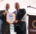 El presidente de FIFA, Gianni Infantino, junto al titular de la Concacaf, Víctor Montagliani.