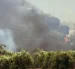 Vista del incendio en el área de Fichtia de la Argólida, en la región griega del Peloponeso.