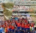 Imagen en la que puede verse a jugadores de España tras lograr el título del Mundial de Estados Unidos, México y Canadá en el estadio MetLife