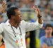 El seleccionador de Cabo Verde, Bubista, reaccionando en un partido de los dieciseisavos de final del Mundial de la FIFA 2026 entre Argentina y Cabo Verde.