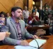 Gonzalo Callejas durante la última sesión del Concejo Cantonal de Ambato en la que presentó su renuncia irrevocable a la concejalía, el 21 de julio de 2026.