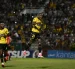 Jhonny Quiñónez hizo el penal de Barcelona SC en Portoviejo.