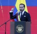 El presidente de Colombia, Abelardo de la Espriella, habla durante su primer discurso como mandatario este viernes 7 de agosto.