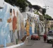 El mural en honor a los trabajadores de la primera línea de emergencia durante la pandemia de covid-19 está en la calle Víctor Emilio Estrada, en el cerro del Carmen.