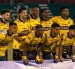 Jugadores de Barcelona previo al partido contra Liga de Portoviejo.