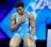 Génesis Reasco durante su participación en el Mundial de Lucha 2025, en Zagreb, Croacia.