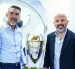 Miguel Montalvo visitó a Miguel Ángel Loor (d), presidente de Barcelona SC y LigaPro, respectivamente.