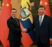 El presidente Noboa y su homólogo de China, Xi Jinping, en una gira de 2025.