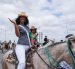 Las candidatas participaron de una cabalgata por las calles de la ciudad de Santa Elena