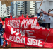 Foto trabajada con IA con la bandera de Unidad Popular y la foto de Pabel Muñoz, de la RC.