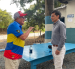 Jefferson Pérez, presidente del COE, junto a la selección ecuatoriana de tiro práctico durante uno de sus entrenamientos.